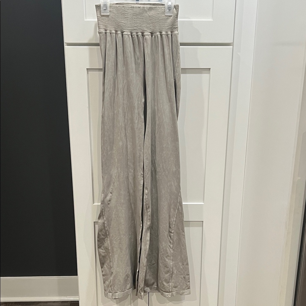 FP Movement by Free People Light Gray Wide-Leg Pants
